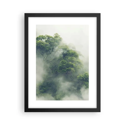 Poster in een zwarte lijst - In mist gehuld - 30x40 cm