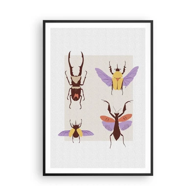 Poster in een zwarte lijst - Insectenwereld - 70x100 cm