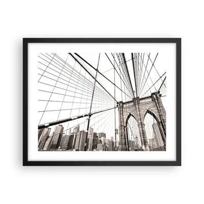 Poster in een zwarte lijst - Kathedraal van New York - 50x40 cm