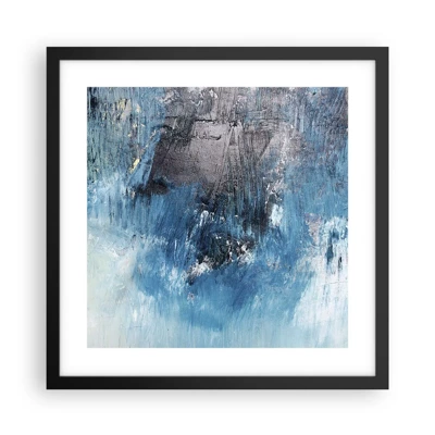 Poster in een zwarte lijst - Rhapsody in Blauw - 40x40 cm