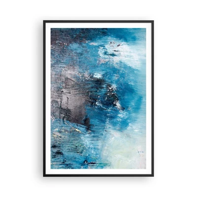 Poster in een zwarte lijst - Rhapsody in Blauw - 70x100 cm