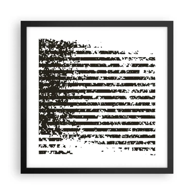 Poster in een zwarte lijst - Ritme en ruis - 40x40 cm