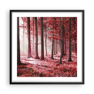 Poster in een zwarte lijst - Rood is net zo mooi - 50x50 cm