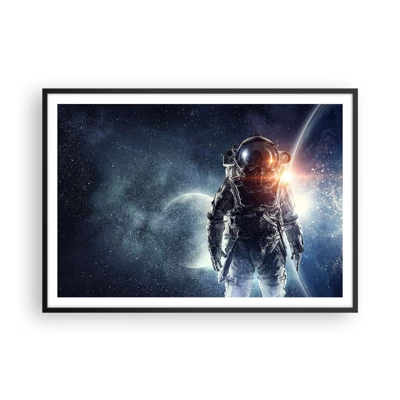 Poster in een zwarte lijst - Ruimte avontuur - 100x70 cm
