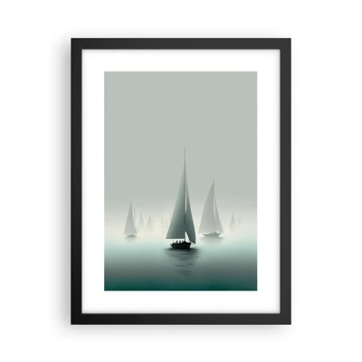 Poster in een zwarte lijst - Van mist gebouwd - 30x40 cm