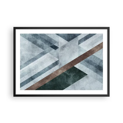 Poster in een zwarte lijst - Verfijnde elegantie van geometrie - 70x50 cm