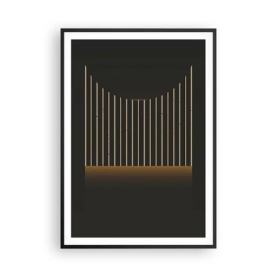 Poster in een zwarte lijst - Verken de duisternis - 70x100 cm