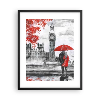 Poster in een zwarte lijst - Verliefd op Londen - 40x50 cm