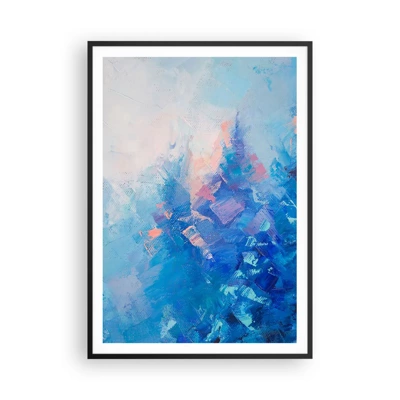 Poster in een zwarte lijst - Winter abstractie - 70x100 cm