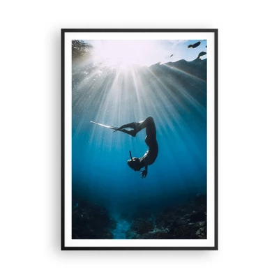 Poster in een zwarte lijst - onderwaterdans - 70x100 cm