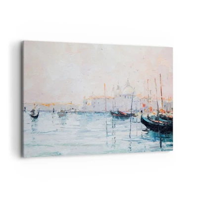 Schilderen op canvas - Achter het water, achter de mist - 100x70 cm