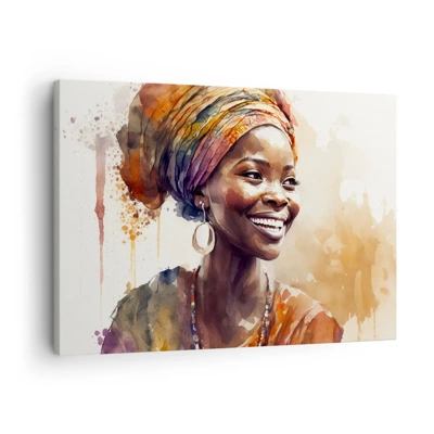 Schilderen op canvas - Afrikaanse koningin - 70x50 cm