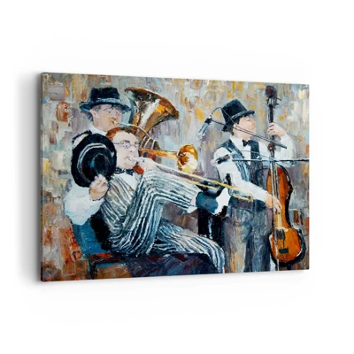 Schilderen op canvas - Al die jazz - 100x70 cm