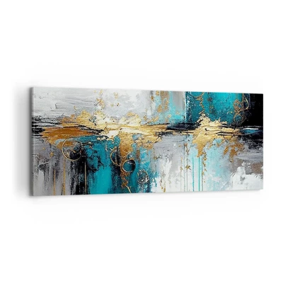 Schilderen op canvas - Alles vloeit - 100x40 cm