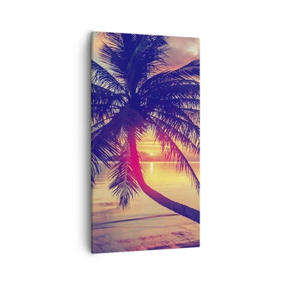 Schilderen op canvas - Avond onder de palmbomen - 55x100 cm