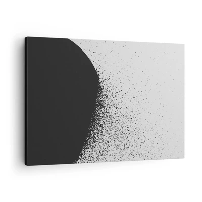 Schilderen op canvas - Beweging van moleculen - 70x50 cm
