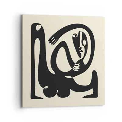 Schilderen op canvas - Bijna Picasso - 70x70 cm