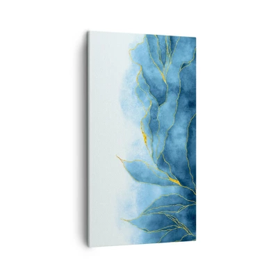 Schilderen op canvas - Blauw in goud - 45x80 cm