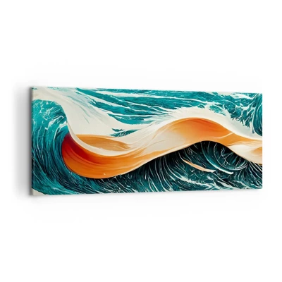 Schilderen op canvas - De droom van elke surfer - 100x40 cm