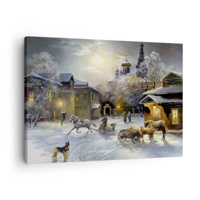 Schilderen op canvas - De magie van de Russische winter - 70x50 cm