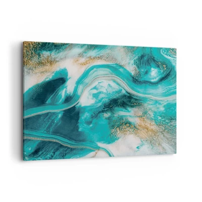 Schilderen op canvas - De rivier van goud - 100x70 cm