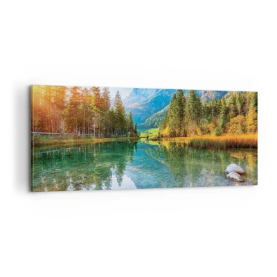 Schilderen op canvas - De zachtheid van de herfst - 100x40 cm