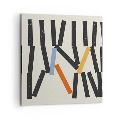 Schilderen op canvas - Domino – compositie - 60x60 cm