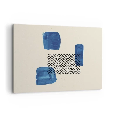 Schilderen op canvas - Een abstract kwartet - 100x70 cm