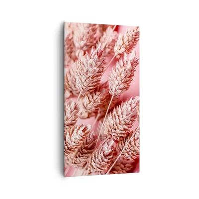 Schilderen op canvas - Een bloemencascade in roze - 55x100 cm