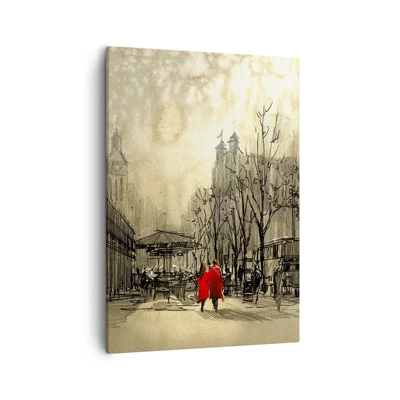 Schilderen op canvas - Een date in de Londense mist - 50x70 cm