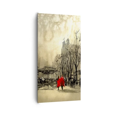 Schilderen op canvas - Een date in de Londense mist - 65x120 cm
