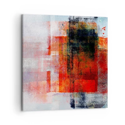 Schilderen op canvas - Een gloeiende compositie  - 60x60 cm