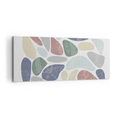 Schilderen op canvas - Een mozaïek van poederkleuren - 120x50 cm