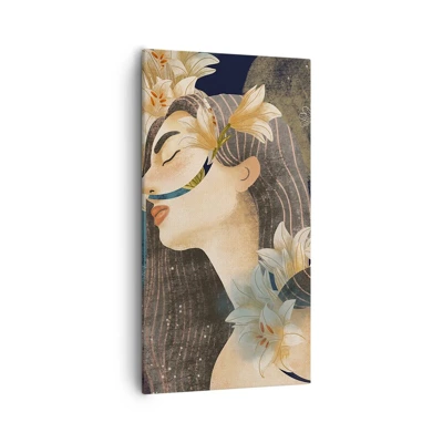Schilderen op canvas - Een sprookje over een prinses met lelies - 55x100 cm