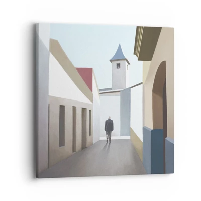 Schilderen op canvas - Een zonnige wandeling - 40x40 cm