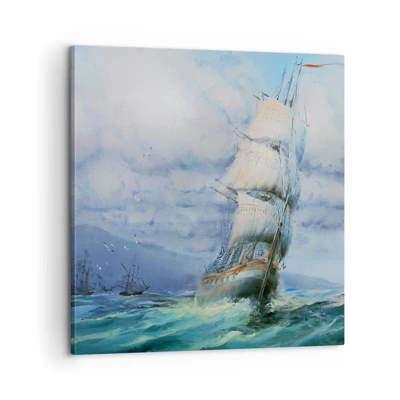 Schilderen op canvas - Goede wind - 60x60 cm