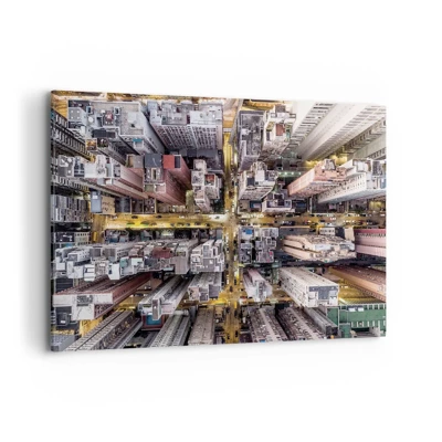 Schilderen op canvas - Groeten uit Hong Kong - 120x80 cm