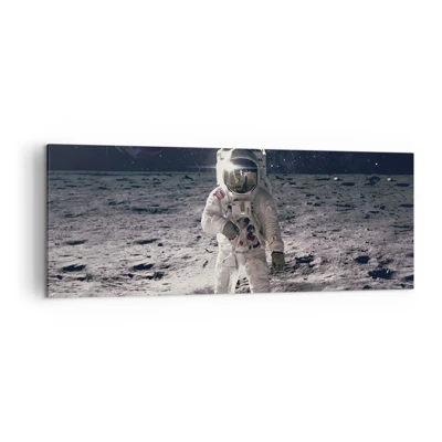 Schilderen op canvas - Groetjes van de maan - 140x50 cm