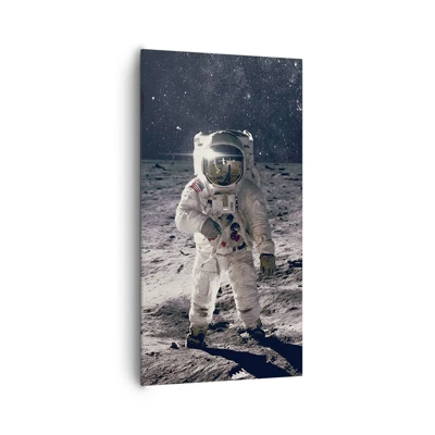 Schilderen op canvas - Groetjes van de maan - 65x120 cm