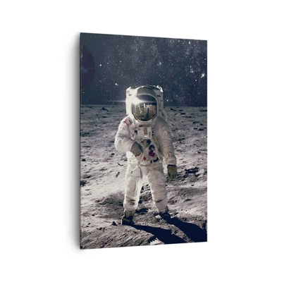 Schilderen op canvas - Groetjes van de maan - 80x120 cm