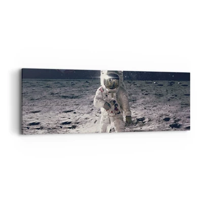 Schilderen op canvas - Groetjes van de maan - 90x30 cm