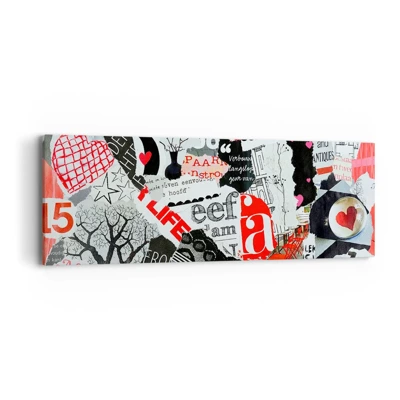 Schilderen op canvas - Hipster-collage - 90x30 cm