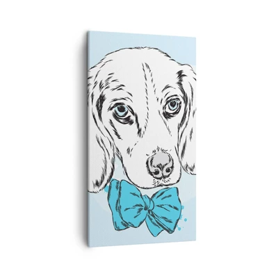 Schilderen op canvas - Hond elegantie - 45x80 cm