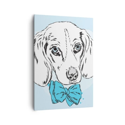 Schilderen op canvas - Hond elegantie - 70x100 cm