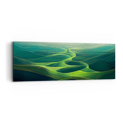 Schilderen op canvas - In de groene dalen - 90x30 cm