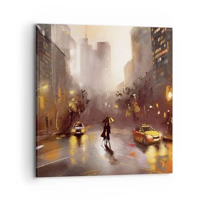 Schilderen op canvas - In de lichten van New York - 70x70 cm