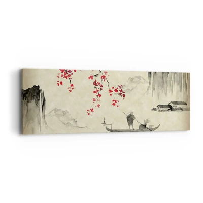 Schilderen op canvas - In het land van de bloeiende kersenbomen - 90x30 cm