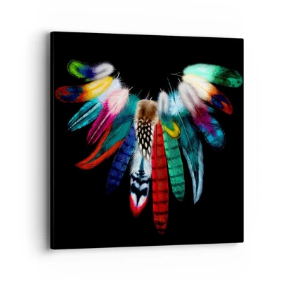 Schilderen op canvas - Indiase ketting - 40x40 cm