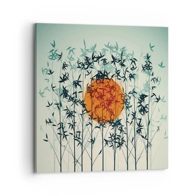 Schilderen op canvas - Japanse zon - 70x70 cm