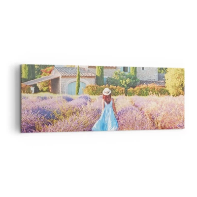 Schilderen op canvas - Lavendel meisje - 140x50 cm